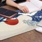 Eco-friendly Sea Waves Mouse Pad 4mm Thickness for Gaming Keyboard USB Anti-slip Rubber Base Desk Mat